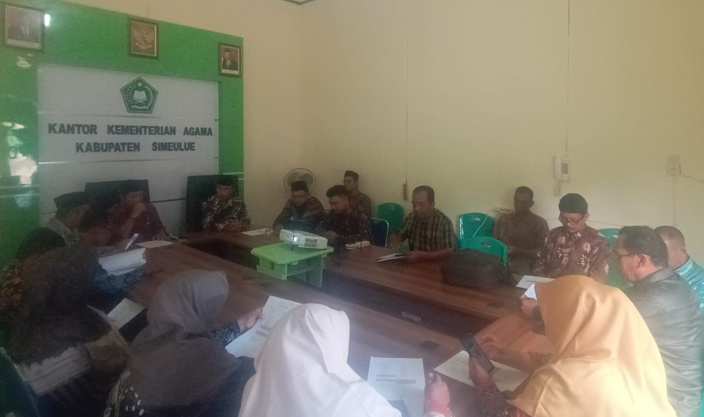 Kasi Penmad Gelar Sosialisasi Dan Koordinasi Pembagian Kelompok Aktivasi Raport Digital Madrasah