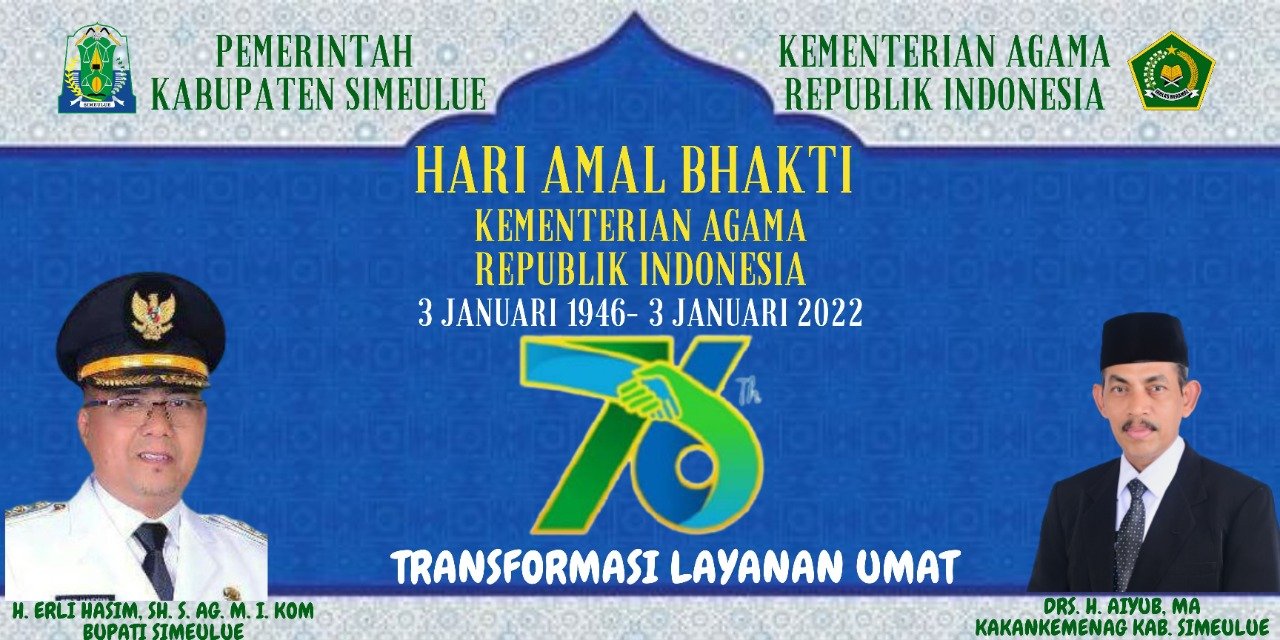 Bupati Simeulue Akan Menjadi Inspektur HAB Kemenag RI Ke-76