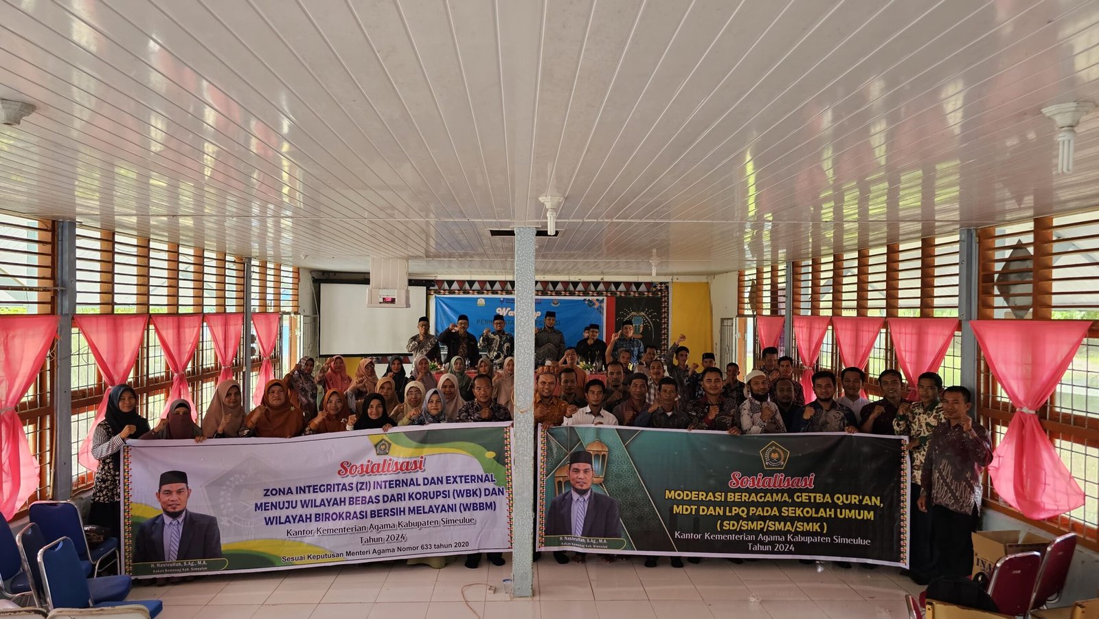 Kemenag Simeulue Gelar Sosialisasi Eksternal tentang PMA Gratifikasi, Moderasi Beragama, Getba Qur’an, MDT, dan LPQ secara terintegrasi di Wilayah Zona 1