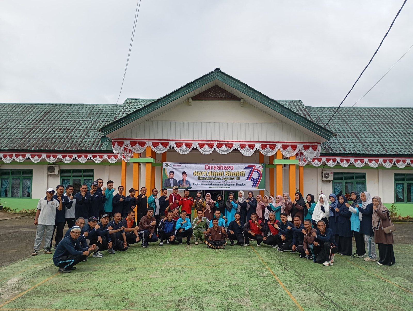 Kemenag Simeulue Gelar Kegiatan Senam Kesegaran Jasmani (SKJ) Pembukaan Kegiatan HAB Ke-79