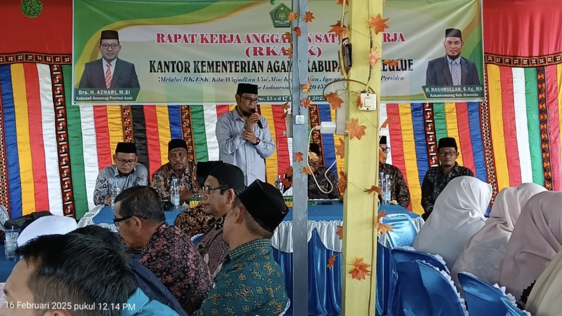 Kakankemenag Simeulue : Nashrullah Buka Rakor RKA SK Tahun 2026