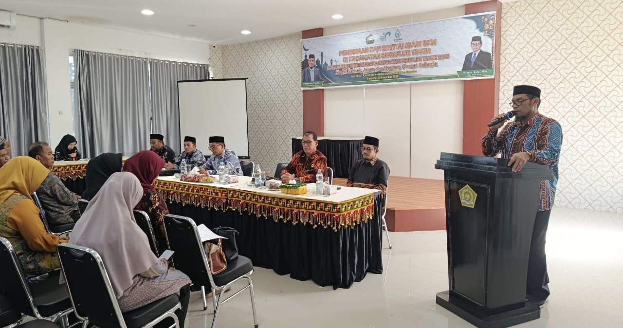 Kakankemenag Simeulue Buka Acara Pembinaan dan Revitalisasi BKM Kecamatan Simeulue Timur