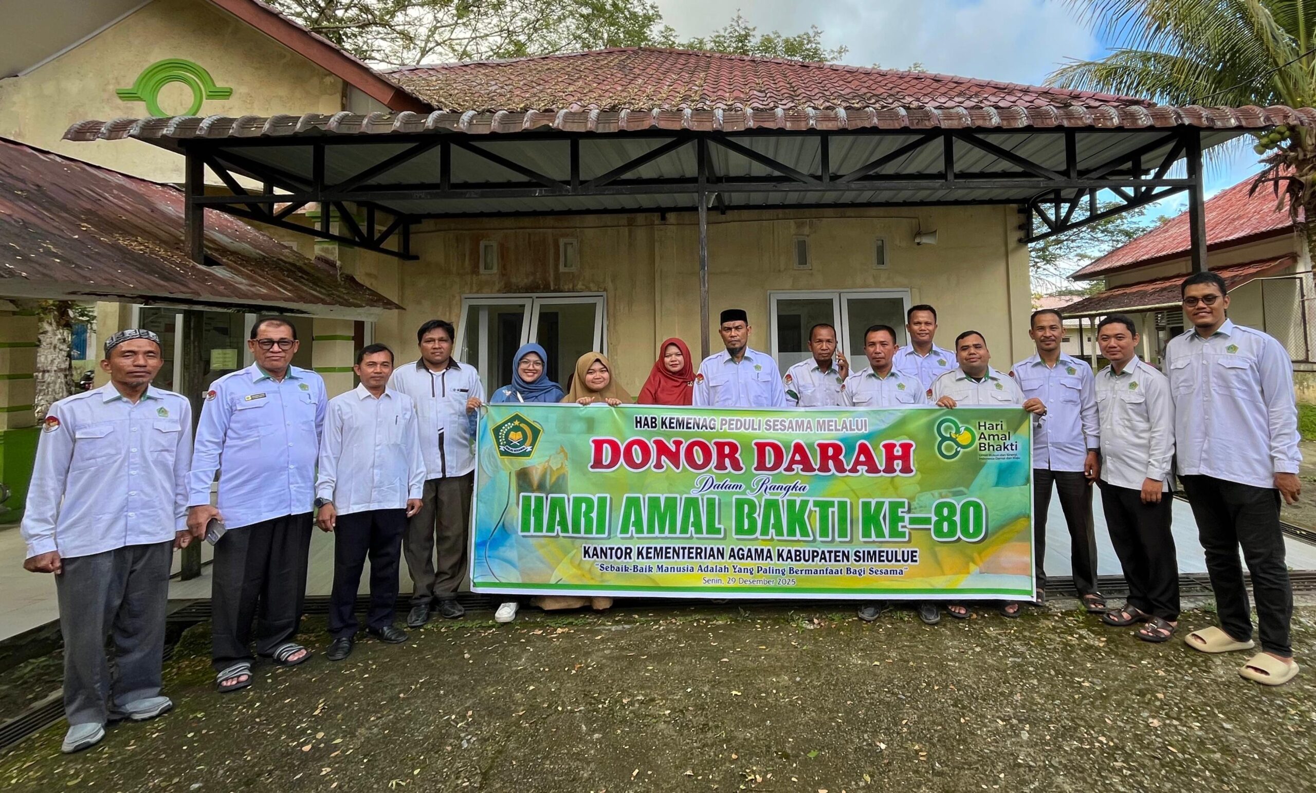 Setetes Darah, Sejuta Harapan: Kemenag Simeulue Gelar Donor Darah Sambut HAB ke-80