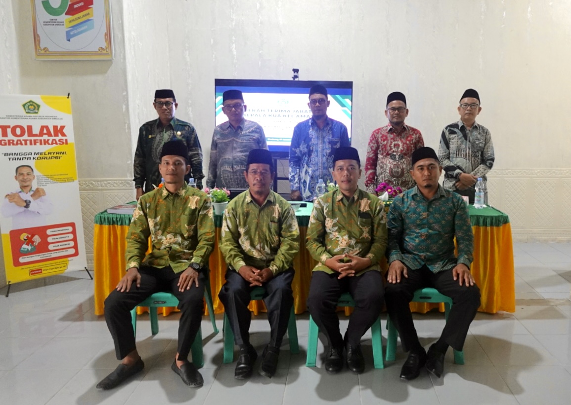 Kemenag Simeulue Gelar Sertijab Kepala KUA Empat Kecamatan