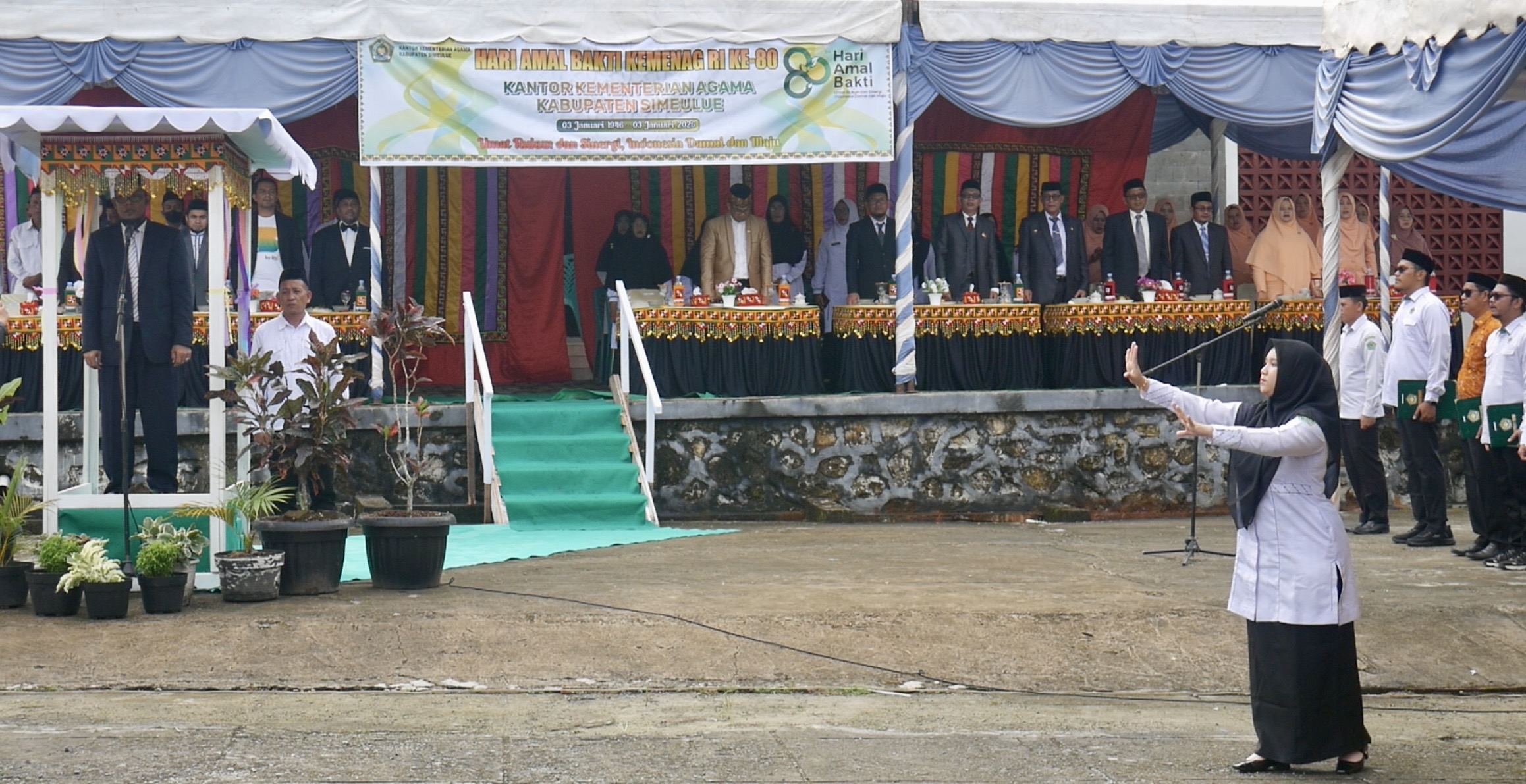 Kemenag Simeulue Gelar Upacara Hari Amal Bakti ke-80 Tahun 2026