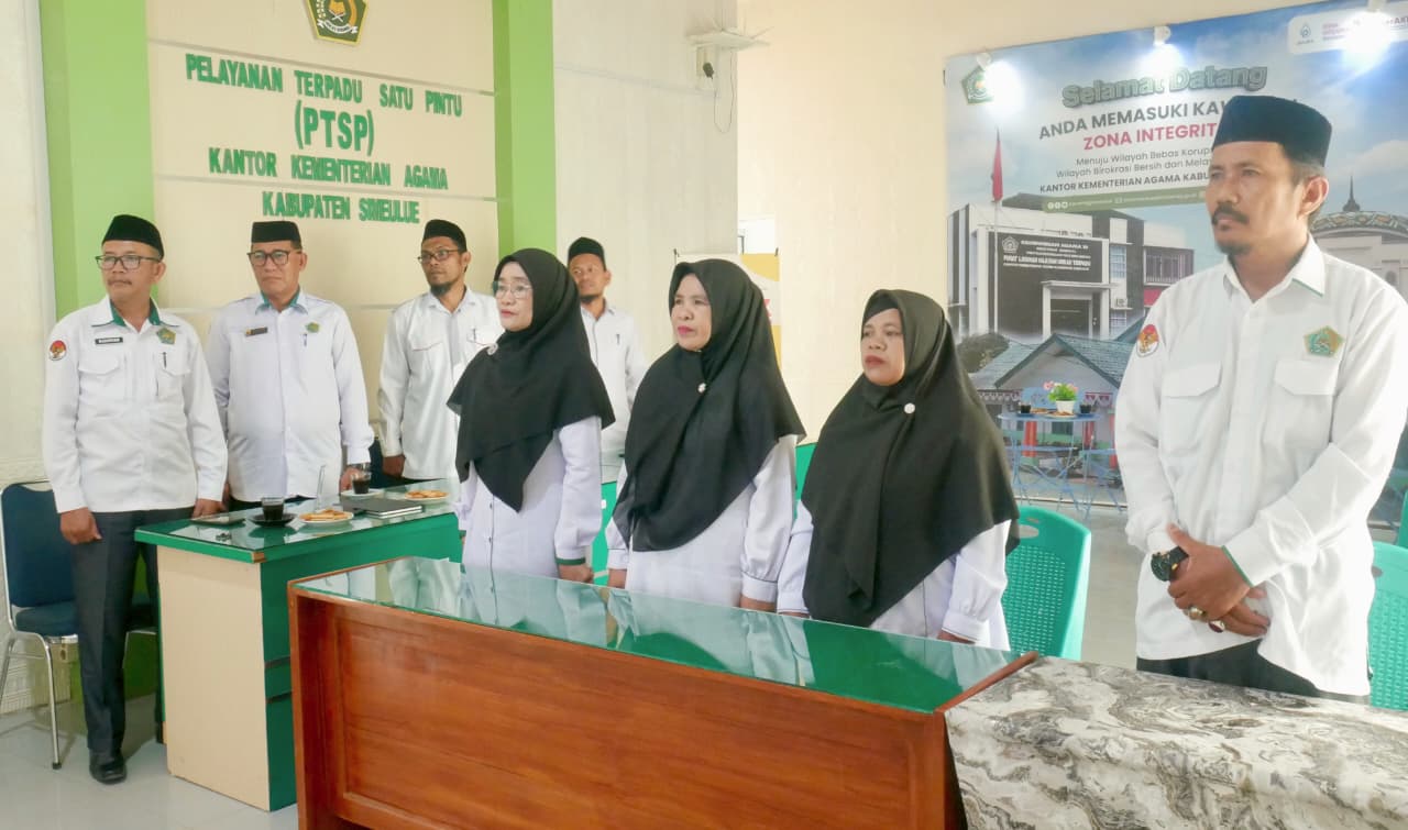 Perkuat Kompetensi Tenaga Pendidik, Empat Guru Madrasah Simeulue Resmi Naik Jenjang Ahli Madya